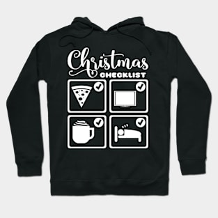 Christmas Holiday Checklist Funny Eat Movie Sleep Hoodie